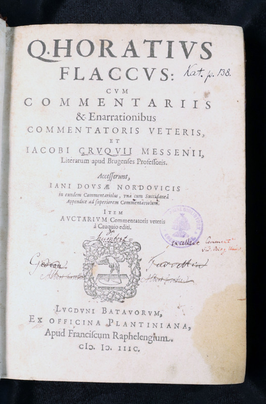 Horace: Title Page