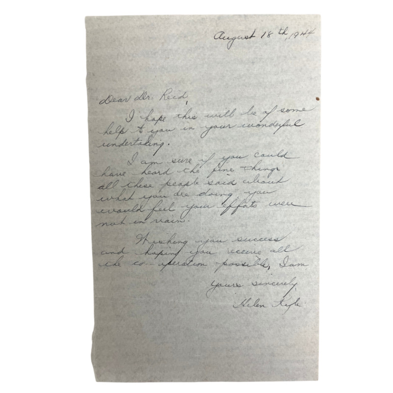 Letter from Helen Kyle