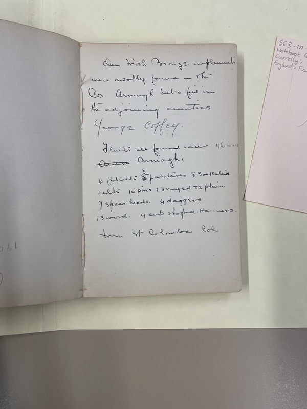 Charles Currelly's Notebook 