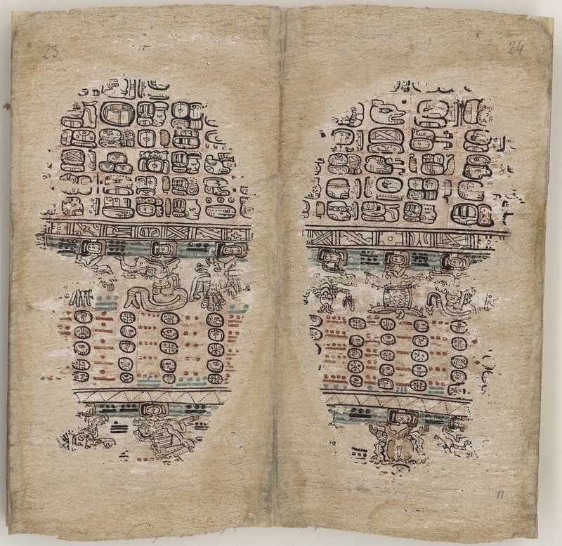 Pages 23 and 24 of the Paris Codex