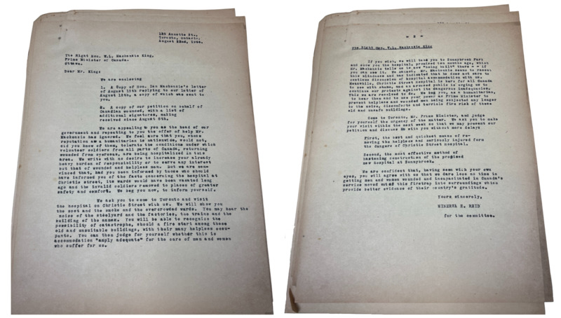 Letter to Prime Minister William Lyon Mackenzie King 