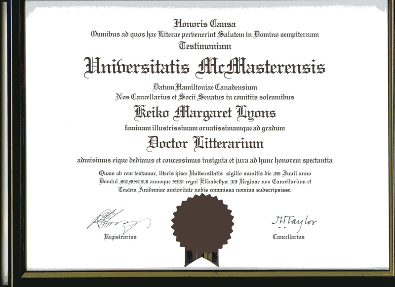 Doctorate of Letters