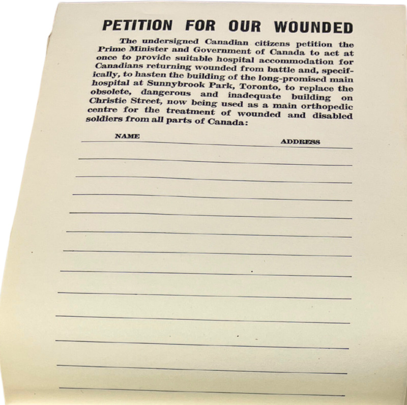 Blank Women’s Emergency Committee for Wounded Veterans Petition