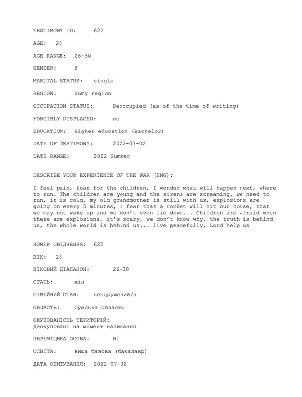 Testimony 622