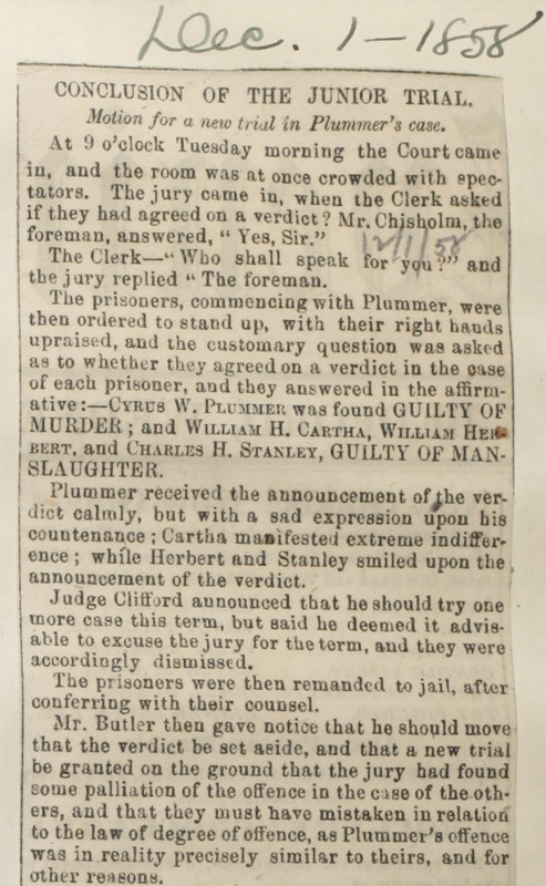 The Verdict in the Trial of the Mutineers