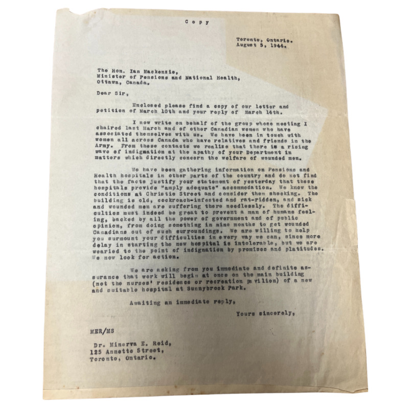 August 5th: Telegram to Ian Mackenzie