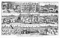 Nine images of the plague in London, 17th century