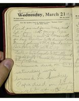 Mary Josephine McDonald Diary Entry, 21/03/1919