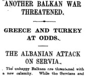 Another Balkan War Threatened