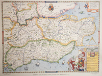 Saxton's Map of Sussex