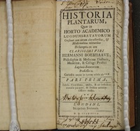 Boerhaave’s Historia Plantarum catalogue