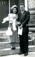 Margaret and Ed Lyons on their wedding day