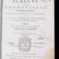 Horace: Title Page
