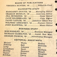 Masthead of the Silhouette 1947