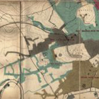 Map of London Water Distribution in 1854