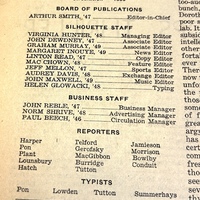 Masthead of the Silhouette 1946