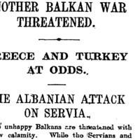 Another Balkan War Threatened