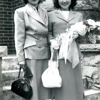 Margaret on her wedding day with her mother