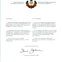 [Letter of award for the Queen Elizabeth II Diamond Jubilee Medal]