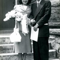 Margaret and Ed Lyons on their wedding day