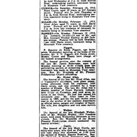 The Vancouver Sun 
Obituaries, 1912