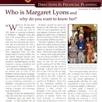  [Margaret Lyons featured on Directions on Financial Planning]